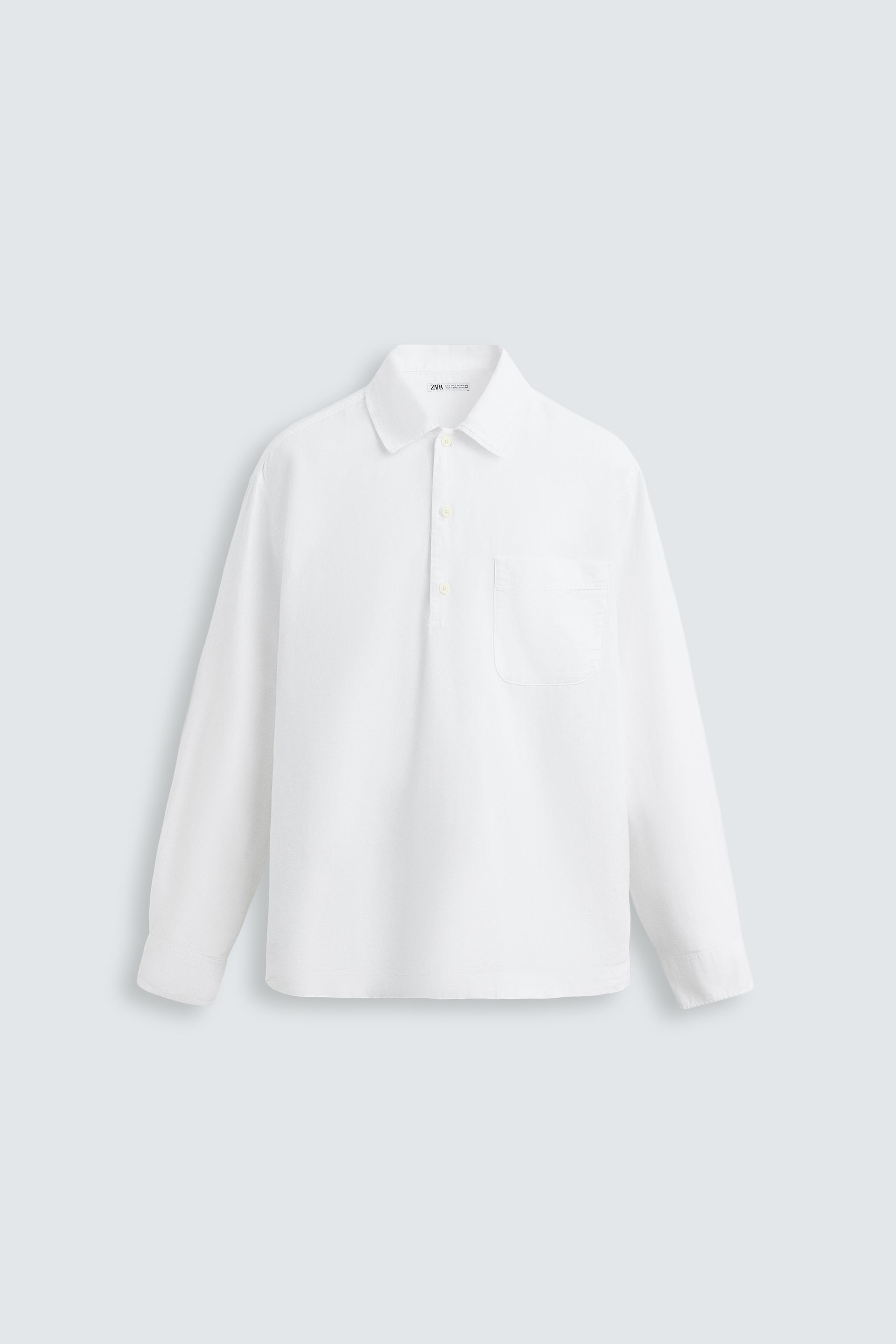CHEMISE POLO LIN/COTON